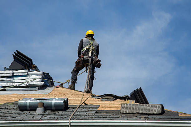 Professional Metal Roofing technician working in Milton, MA